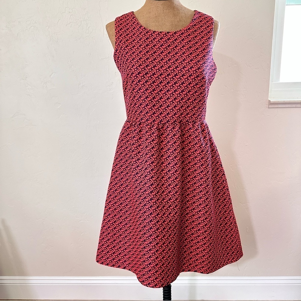 ANTHROPOLOGIE Lili Wang for Lili's Closet Geo Jacquard Lined hi low dress Sz 10 